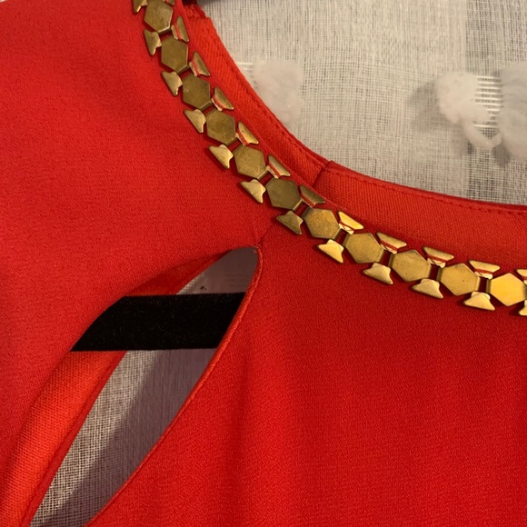 Scarlet red Bisou Michelle Bohbot Holiday Dress - Picture 3 of 7